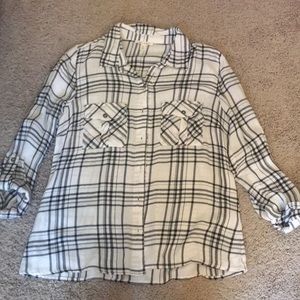 Black and white plaid flannel